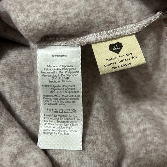 Madewell (Re)sourced Sweater Fleece Shirt Jacket Pale Thistle Pink Sz S NEW - Picture 12 of 13